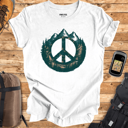 "Peace Sign Forest" graphic T-shirt