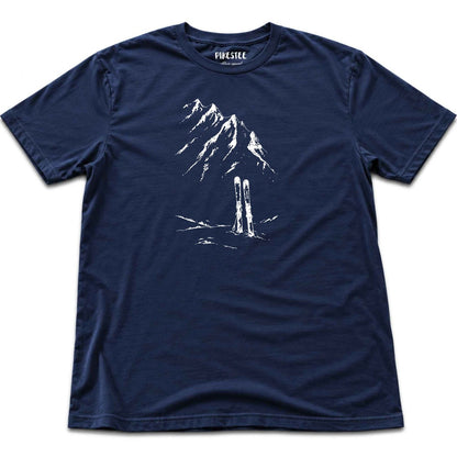 Mountain Line Skis T-shirt - Navy