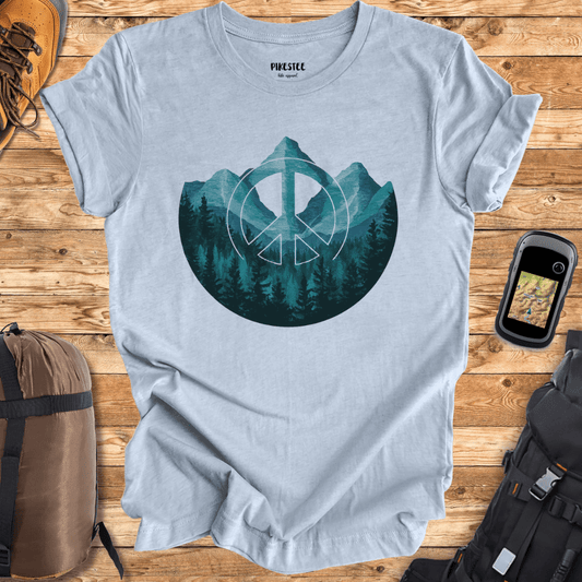 "Peace Sign Mountains" graphic T-shirt