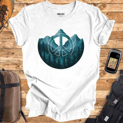 "Peace Sign Mountains" graphic T-shirt