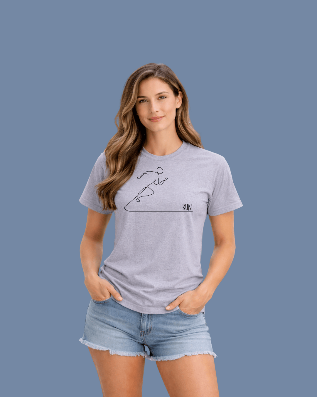 Run Line Art T-shirt