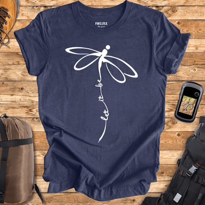 "Let it be, Dragonfly" graphic T-shirt