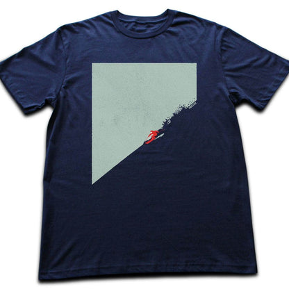 Ski Descent Path T-shirt Navy