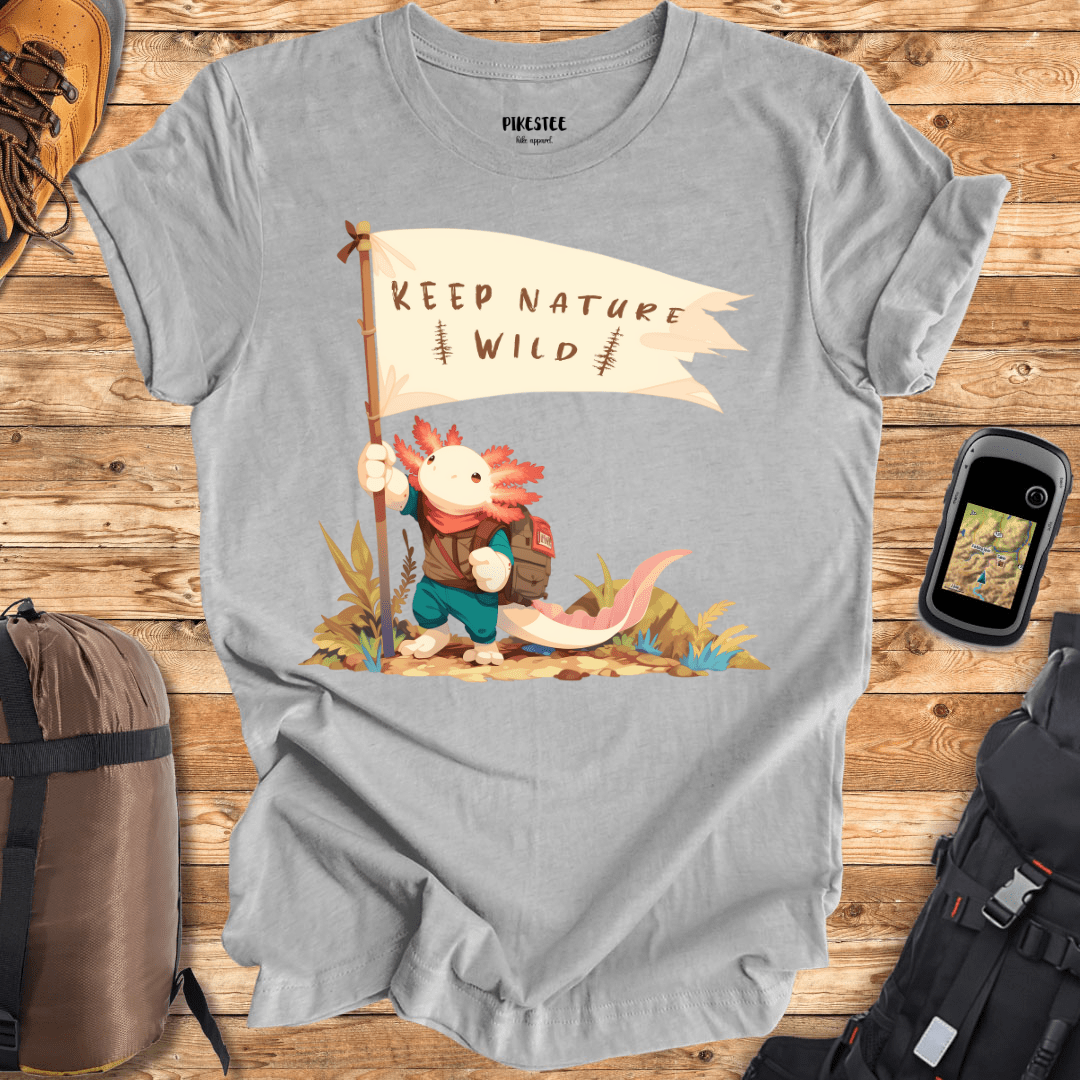 "Keep Nature Wild, Axolotl's Flag" graphic T-shirt