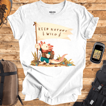 "Keep Nature Wild, Axolotl's Flag" graphic T-shirt