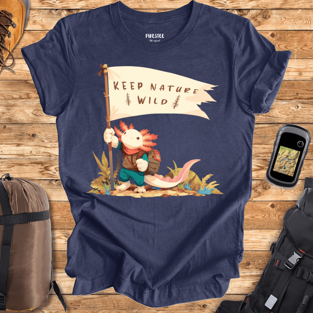 "Keep Nature Wild, Axolotl's Flag" graphic T-shirt