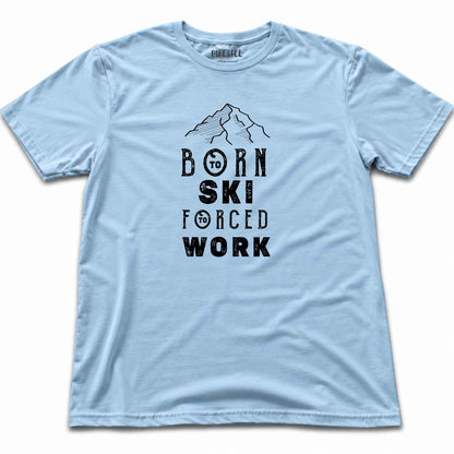 Born To Ski T-shirt - Light Blue