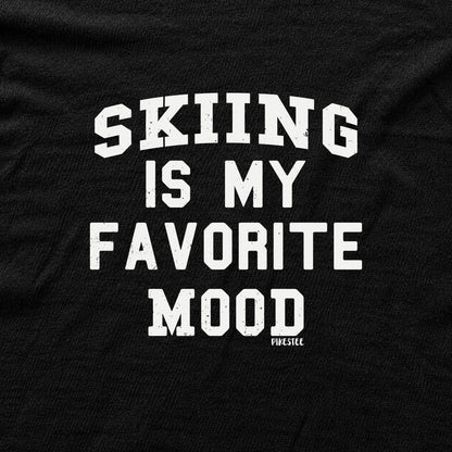 Skiing Is My Favorite Mood T-shirt - Black - hero