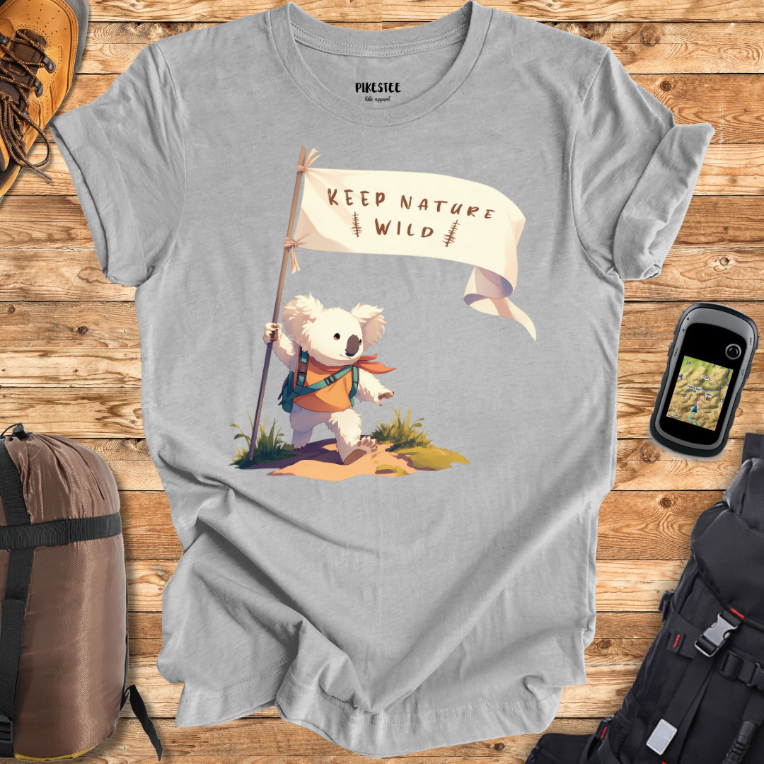 "Keep Nature Wild, Koala's Flag" graphic T-shirt