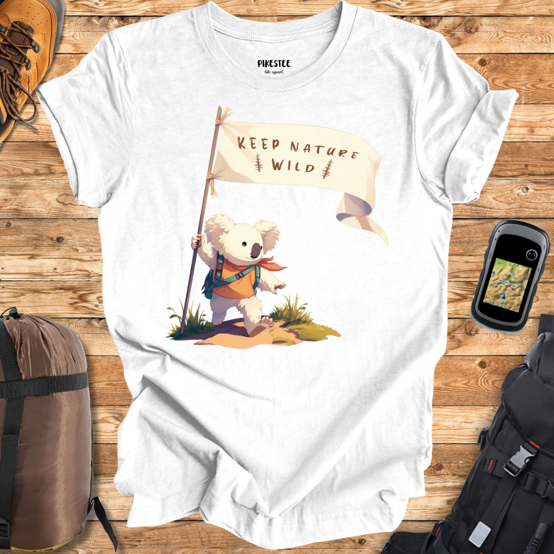 "Keep Nature Wild, Koala's Flag" graphic T-shirt