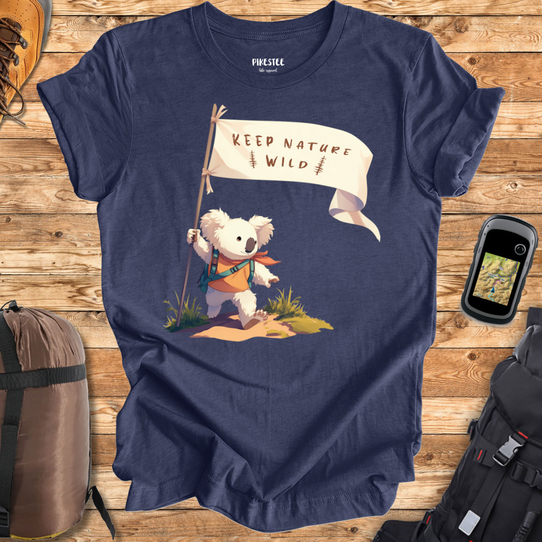 "Keep Nature Wild, Koala's Flag" graphic T-shirt