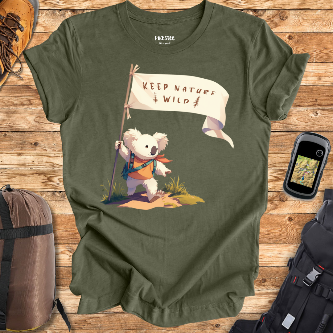 "Keep Nature Wild, Koala's Flag" graphic T-shirt