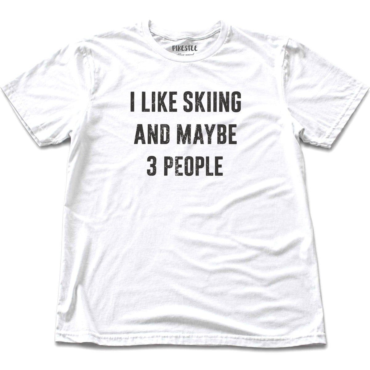 Ilike Skiing Typo T-shirt - White