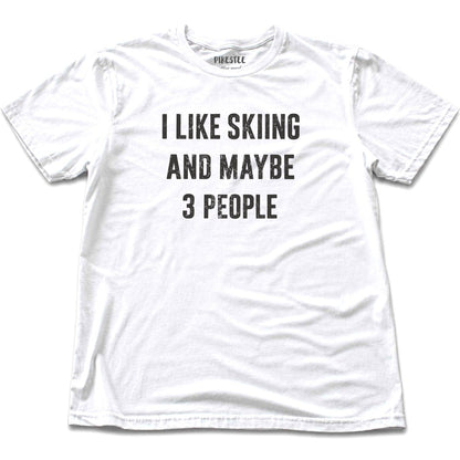 Ilike Skiing Typo T-shirt - White