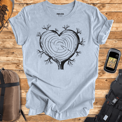 "Wooden Heart" graphic T-shirt