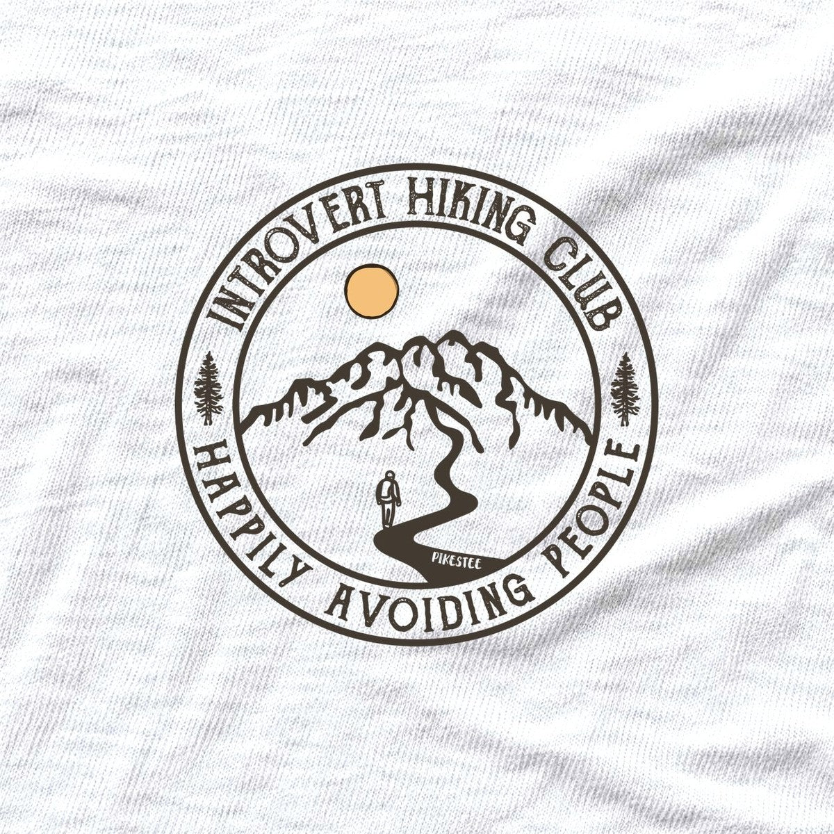 Introvert Hiking Club T-shirt - White - hero