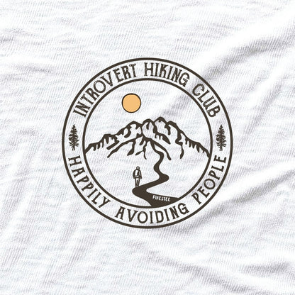 Introvert Hiking Club T-shirt - White - hero
