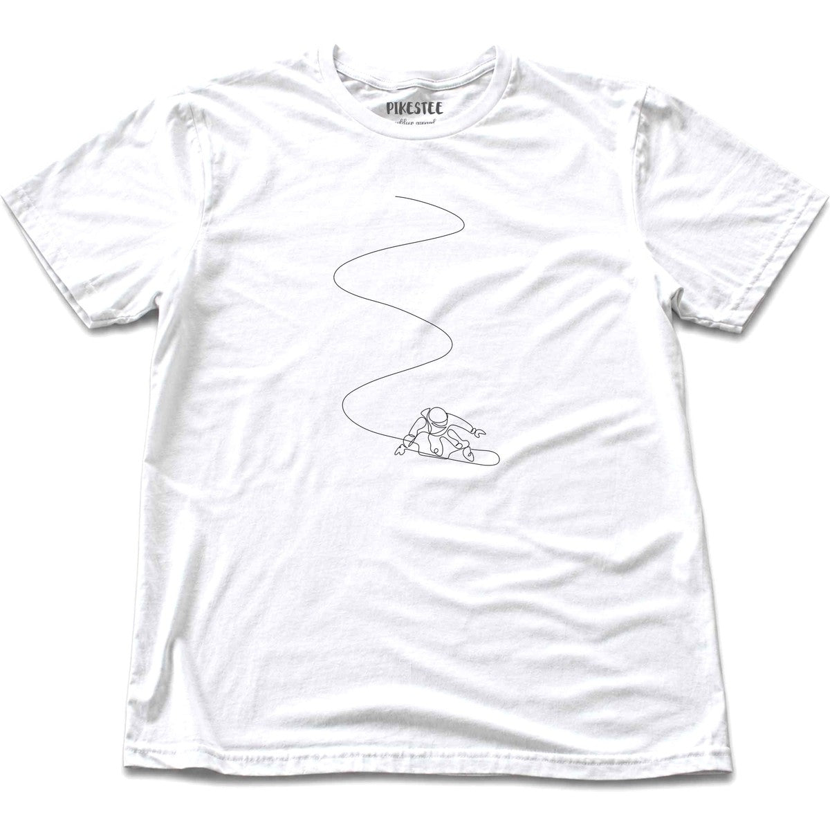 Snowboarder Slalom Art T-shirt - White
