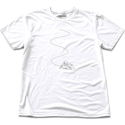 Snowboarder Slalom Art T-shirt - White