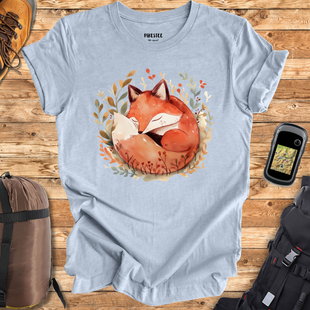 "Sleeping Cute Fox Silhouette" graphic T-shirt