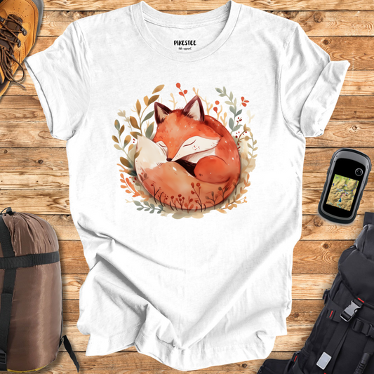 "Sleeping Cute Fox Silhouette" graphic T-shirt