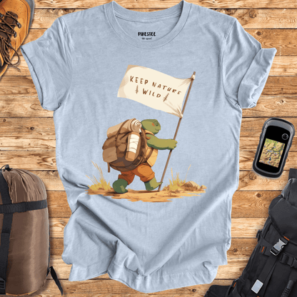 "Keep Nature Wild, Turtle's Flag" graphic T-shirt