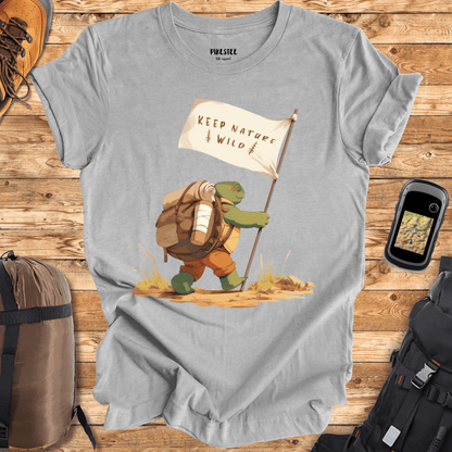 "Keep Nature Wild, Turtle's Flag" graphic T-shirt