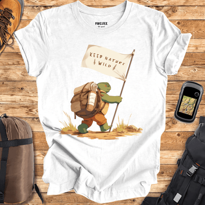 "Keep Nature Wild, Turtle's Flag" graphic T-shirt