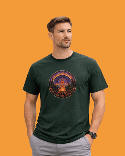 Mandala Campfire Landscape T-shirt