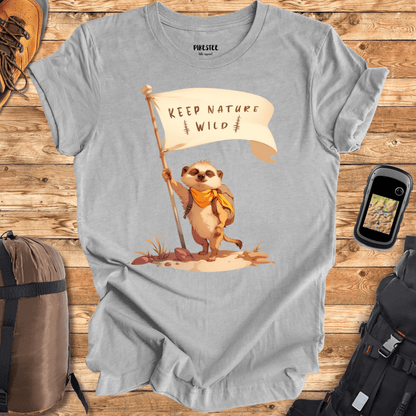 "Keep Nature Wild, Meerkat's Flag" graphic T-shirt