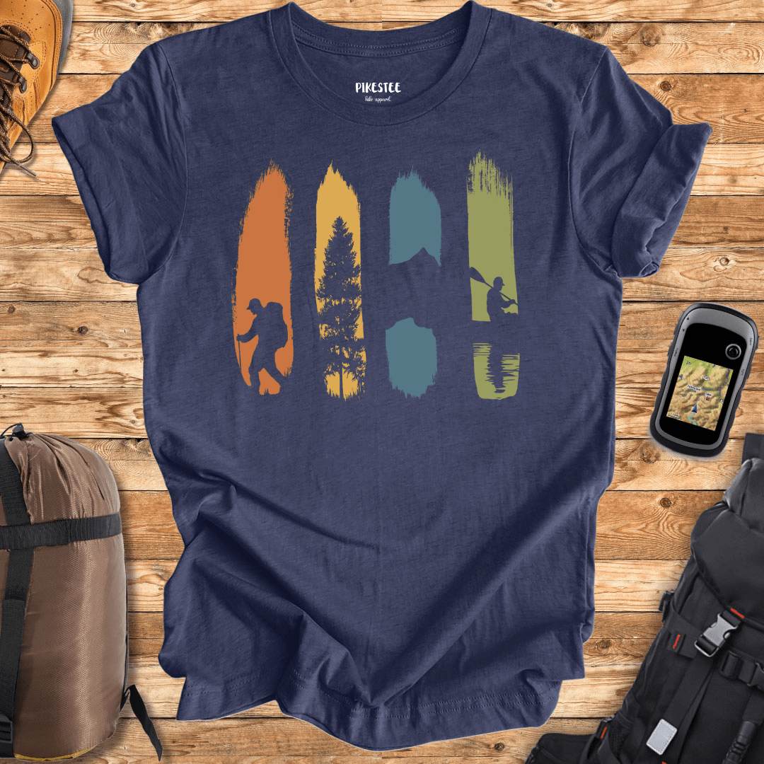 "Hiking Elements" graphic T-shirt