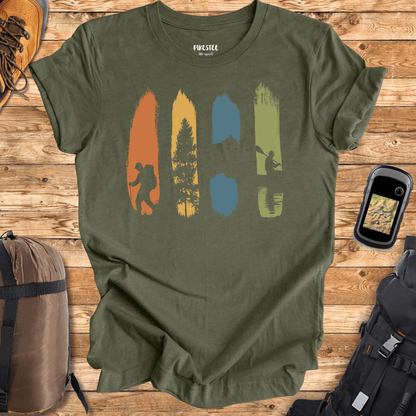 "Hiking Elements" graphic T-shirt