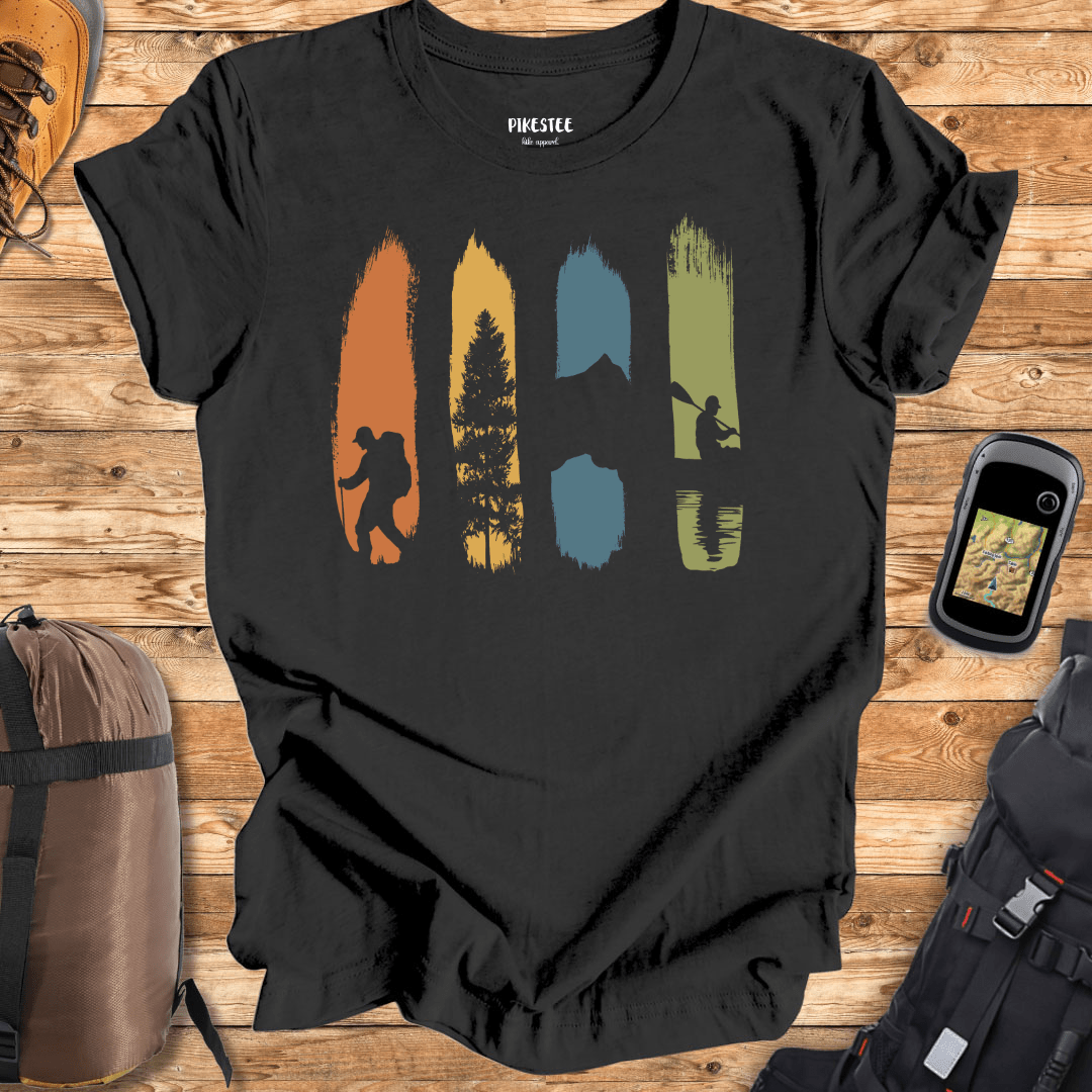 "Hiking Elements" graphic T-shirt