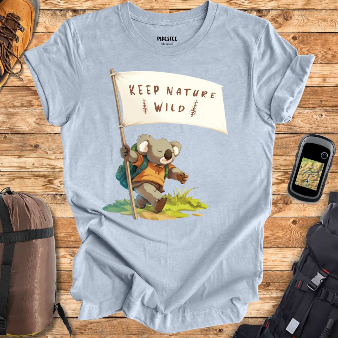 "Keep Nature Wild, Koala's Flag" graphic T-shirt