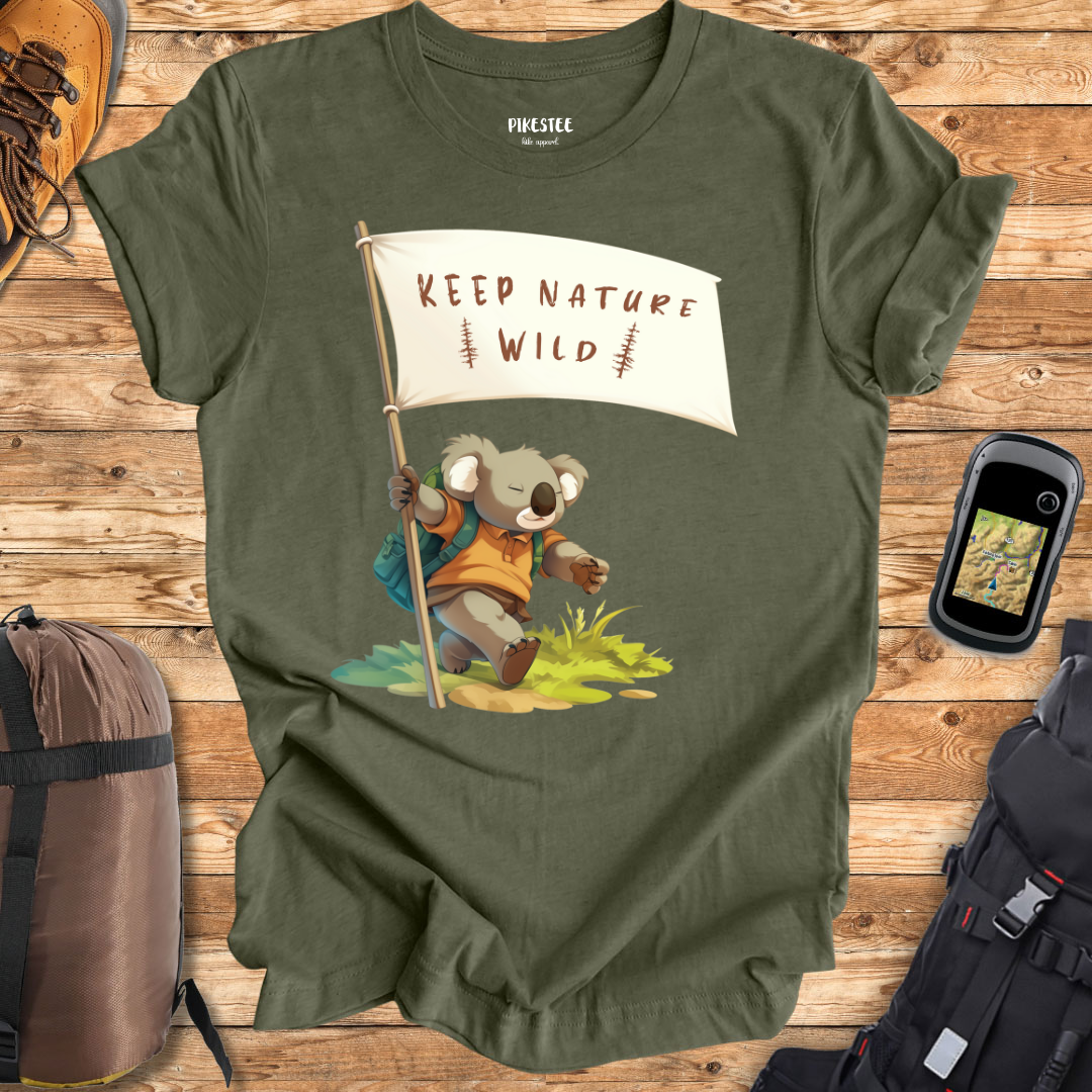 "Keep Nature Wild, Koala's Flag" graphic T-shirt