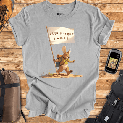 "Keep Nature Wild, Kangaroo's Flag" graphic T-shirt