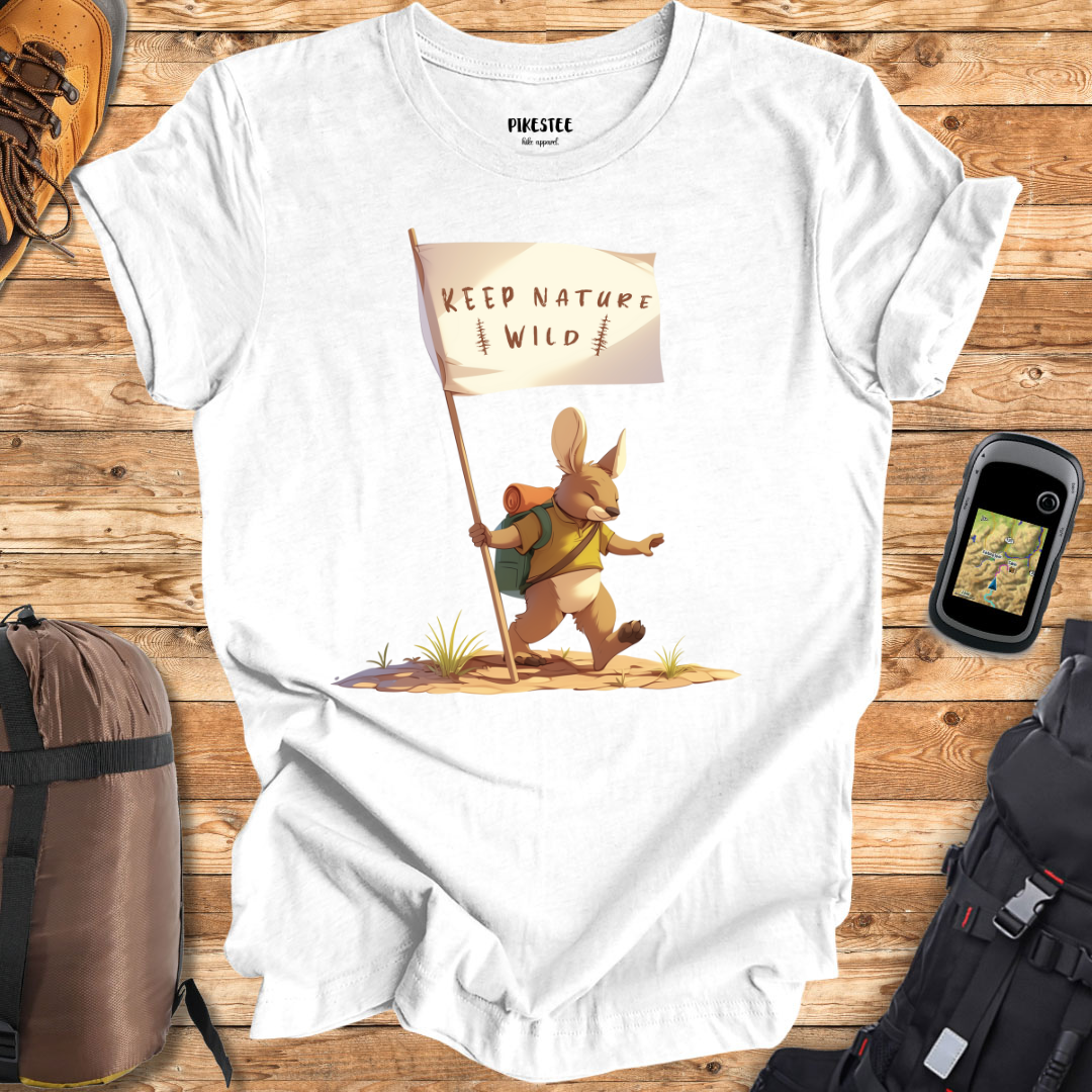 "Keep Nature Wild, Kangaroo's Flag" graphic T-shirt