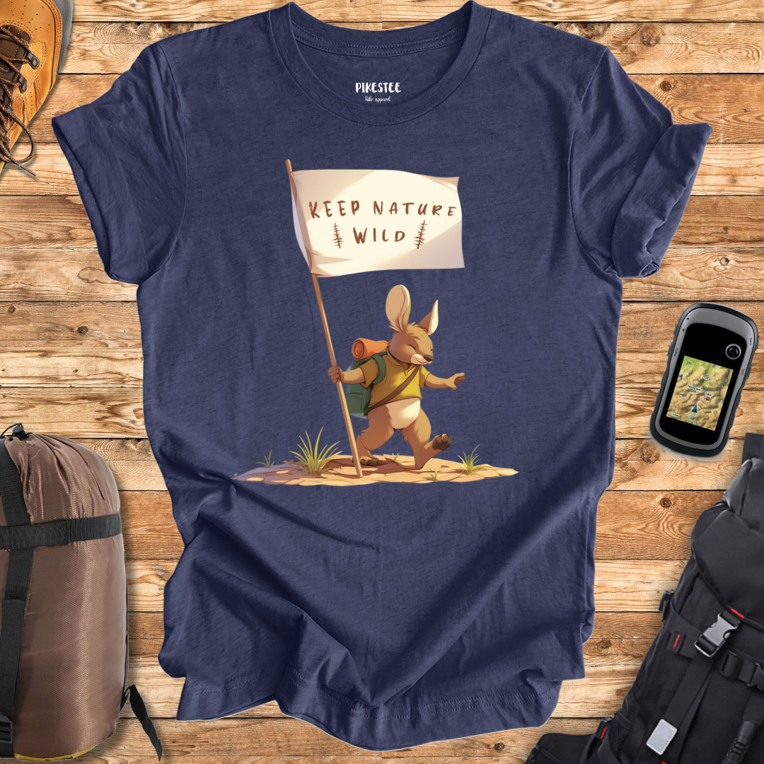 "Keep Nature Wild, Kangaroo's Flag" graphic T-shirt