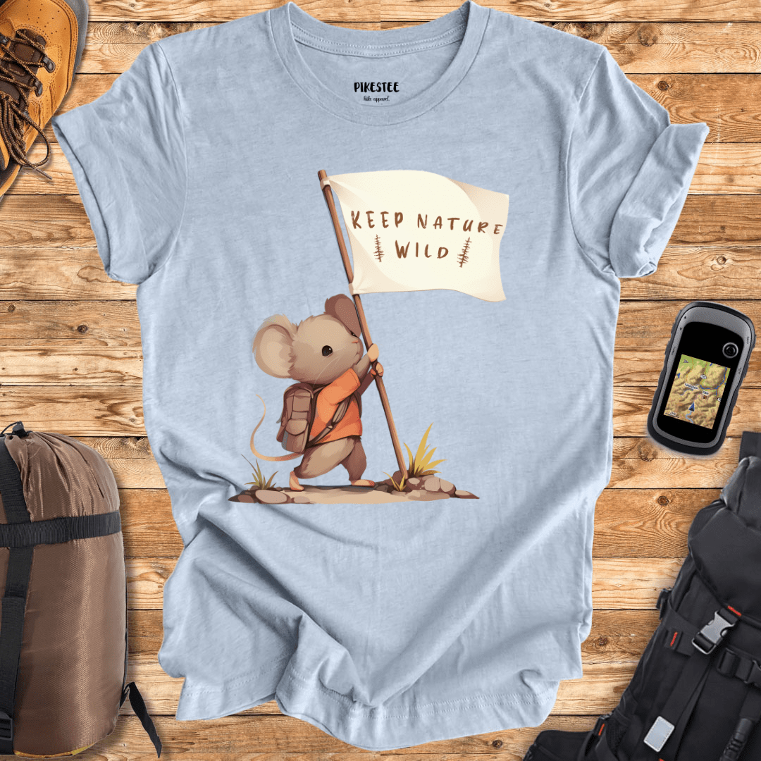 "Keep Nature Wild, Mouse's Flag" graphic T-shirt