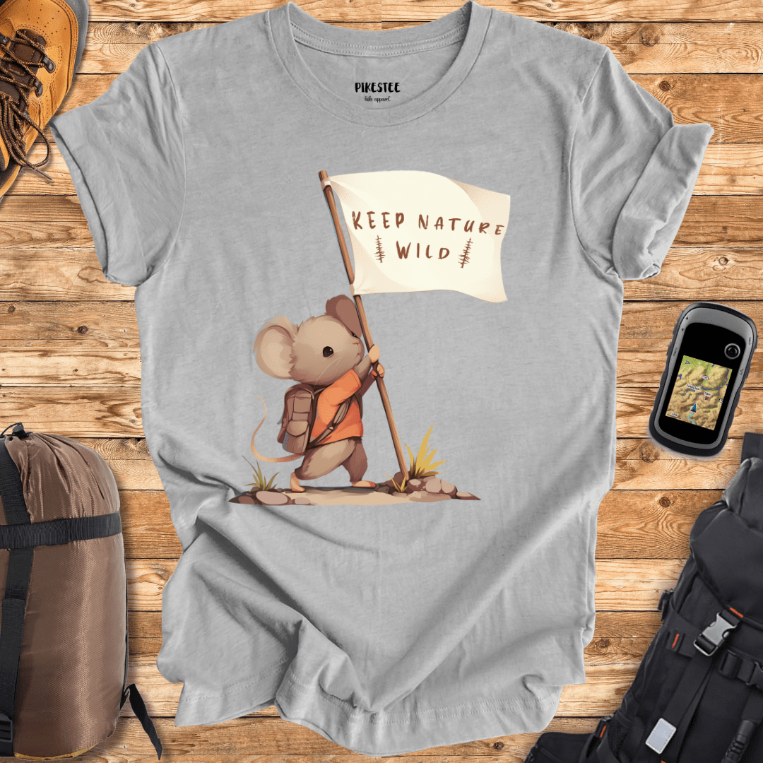 "Keep Nature Wild, Mouse's Flag" graphic T-shirt