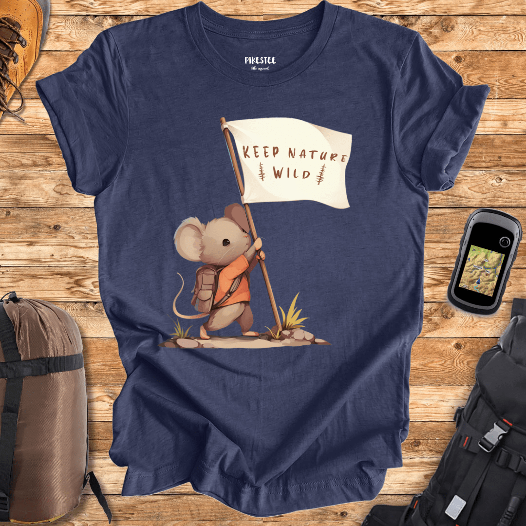 "Keep Nature Wild, Mouse's Flag" graphic T-shirt