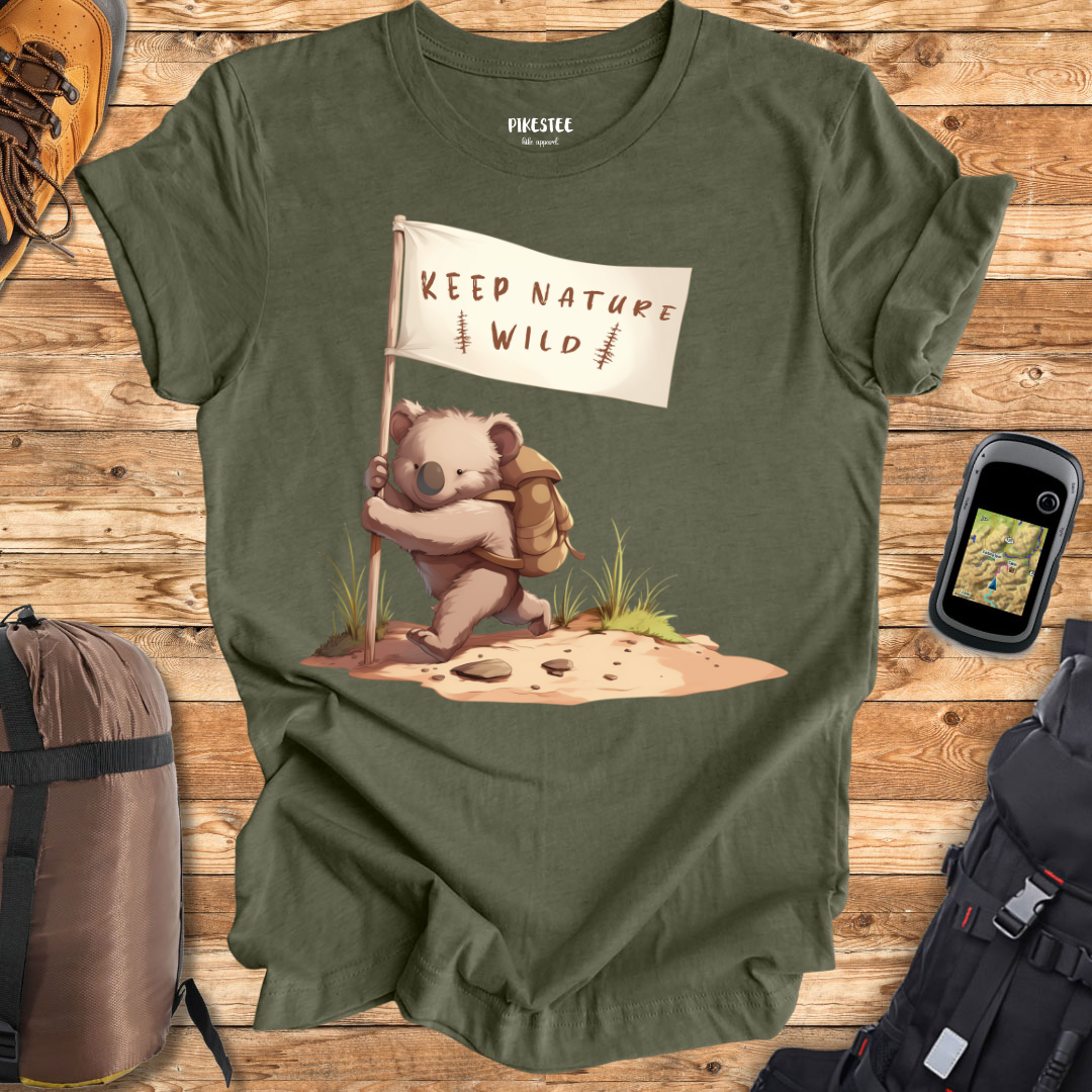 "Keep Nature Wild, Wombat's Flag" graphic T-shirt