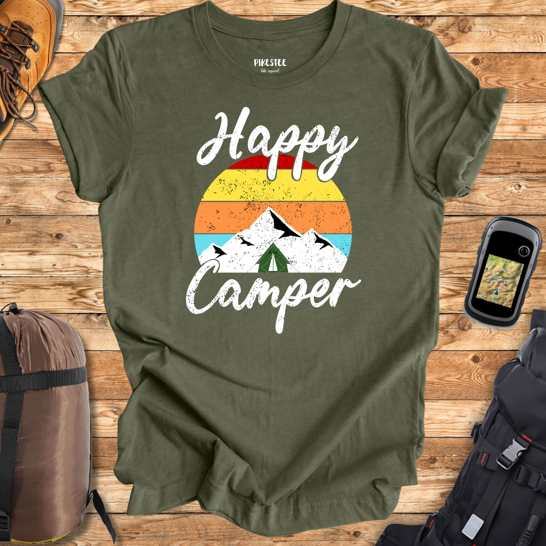 "Happy Camper" graphic T-shirt