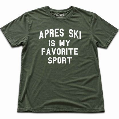 Apres Ski Favorite Sport T-shirt - Military Green