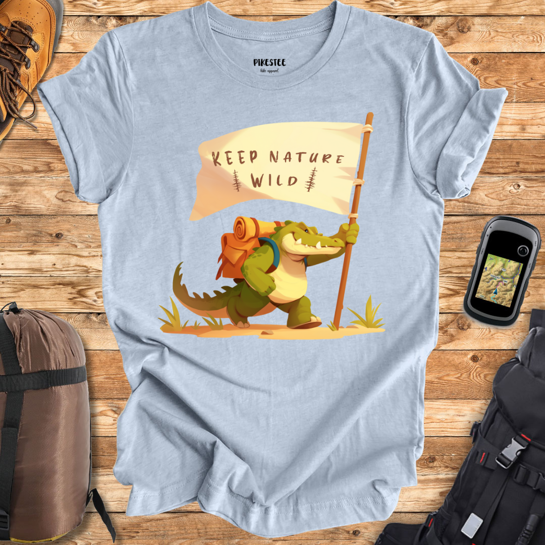 "Keep Nature Wild, Aligator's Flag" graphic T-shirt