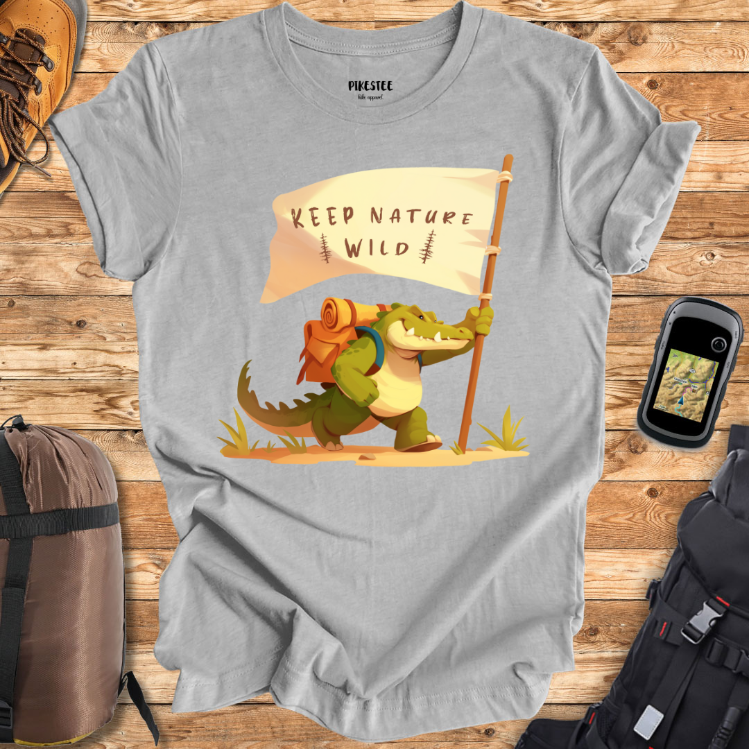 "Keep Nature Wild, Aligator's Flag" graphic T-shirt