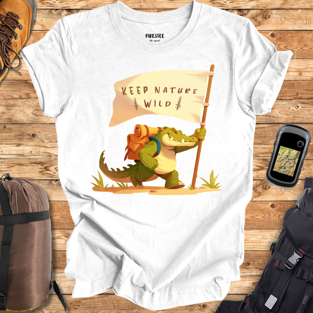 "Keep Nature Wild, Aligator's Flag" graphic T-shirt