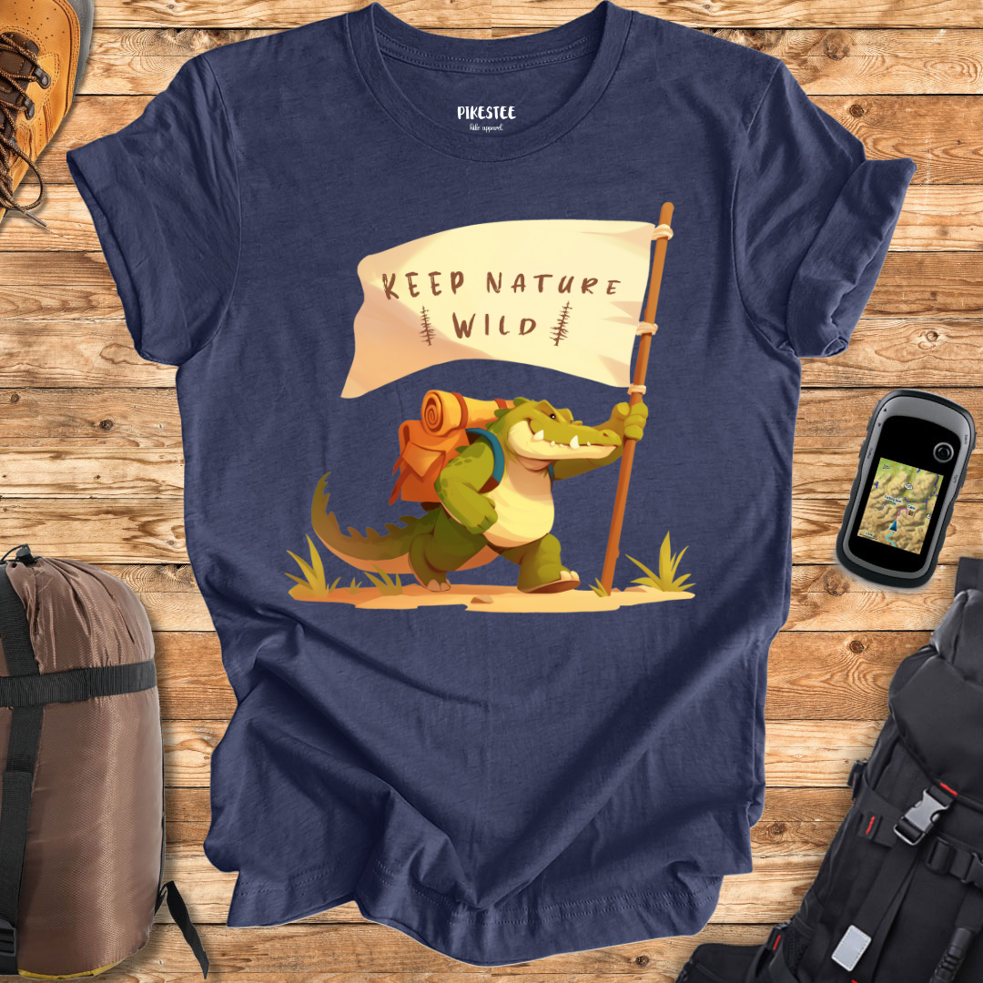 "Keep Nature Wild, Aligator's Flag" graphic T-shirt