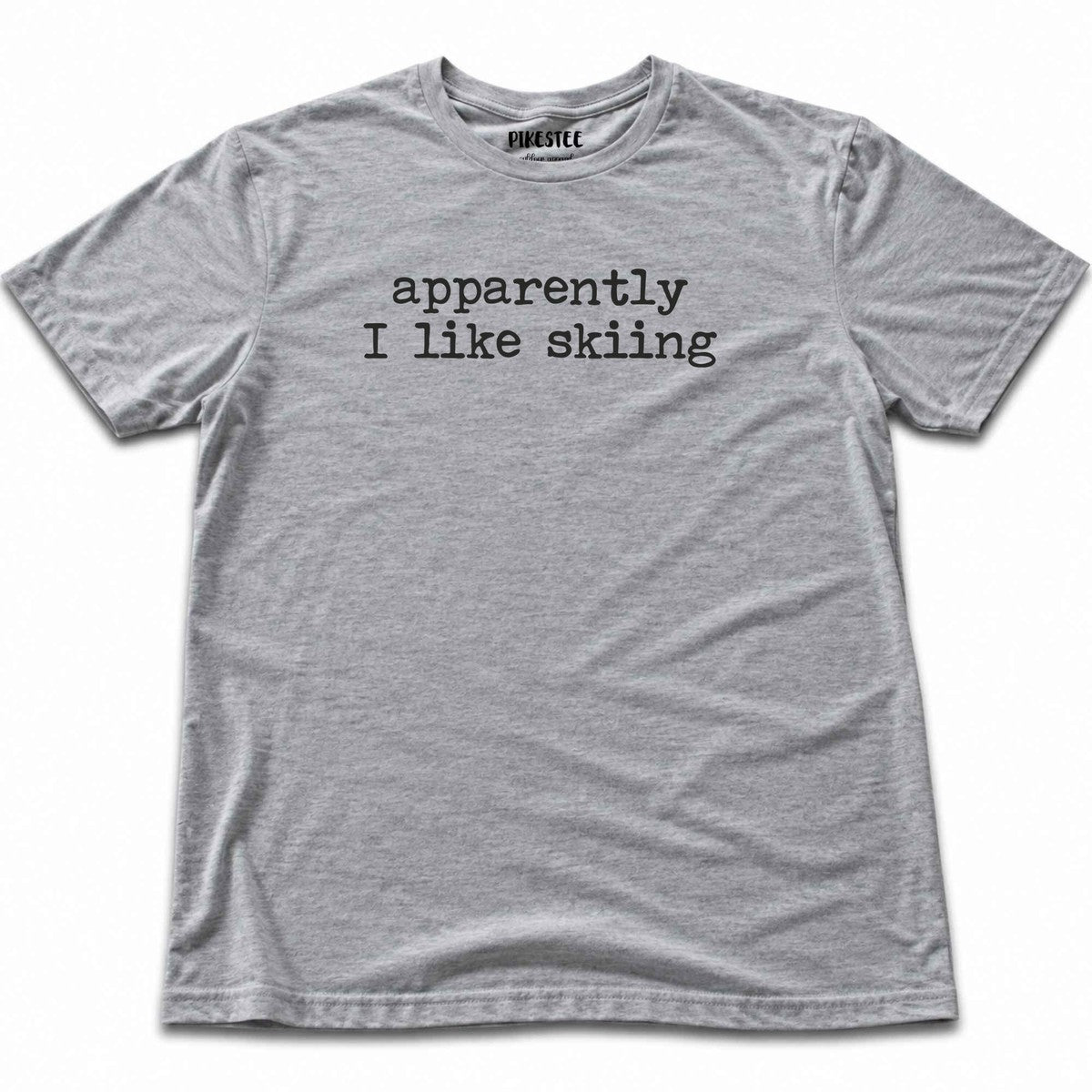 Apparently Ilike Skiing T-shirt - Sport Grey