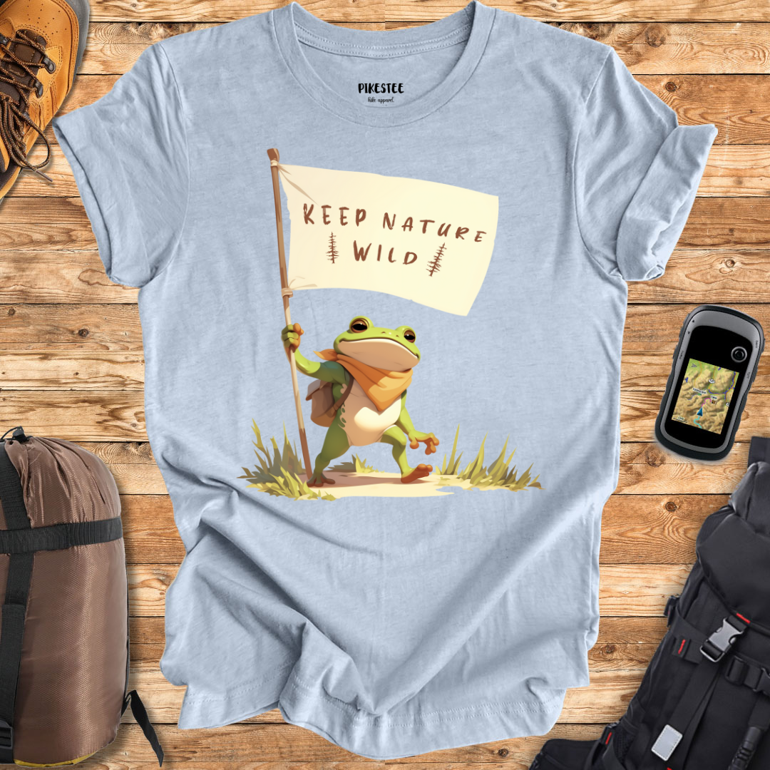 "Keep Nature Wild, Frog's Flag" graphic T-shirt